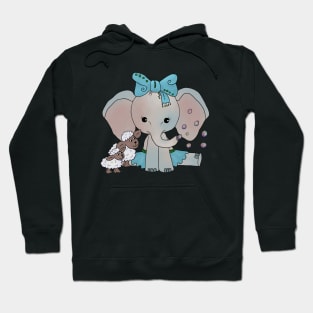 Elefant und Schafe Hoodie